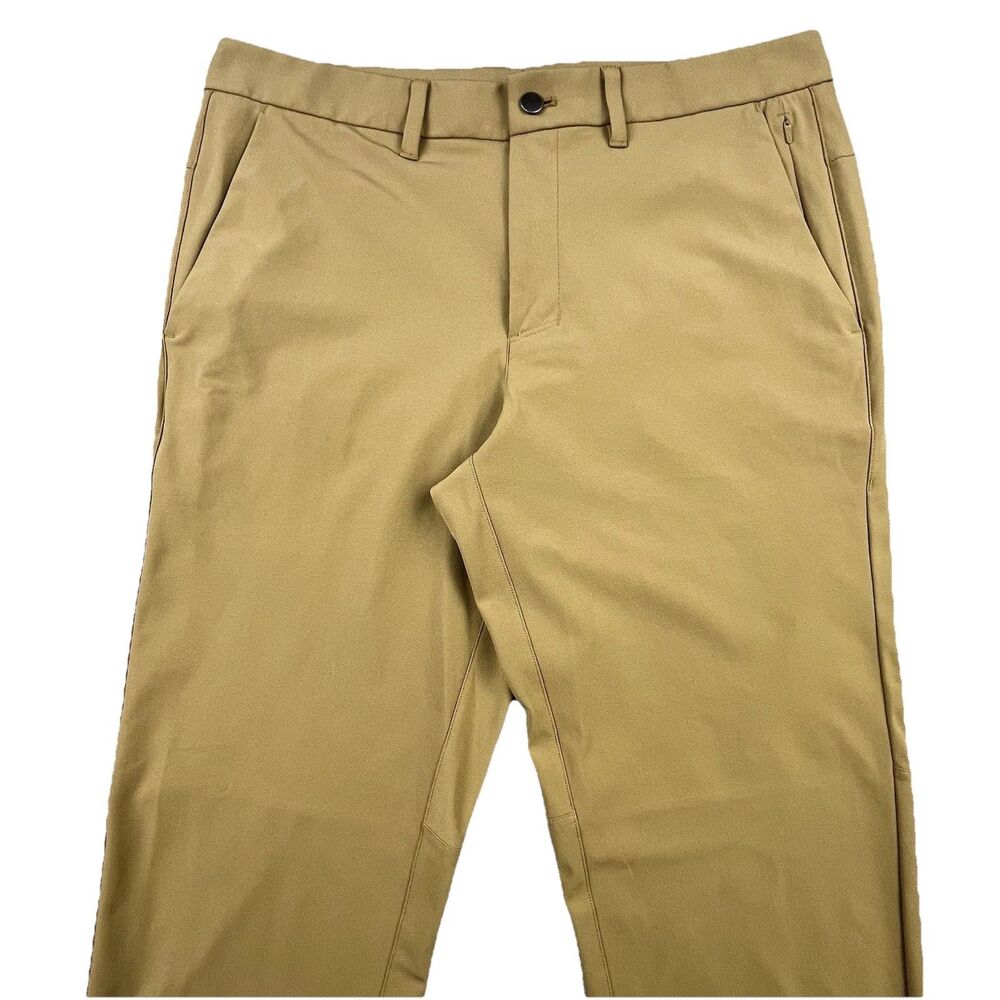 CRZ Yoga Golf Pants Mens 34x29 Performance Stretch Tan Khaki